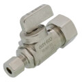 Product Image of 1/2" Nom Comp (5/8" OD) x 1/4" OD Comp Straight Supply Stop, Lead Free (Chrome Plated)