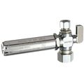 Product Image of 5/8" OD Comp x 3/8" OD Comp Straight Stop Valve w/ Water Hammer Arrester, Lead Free (Chrome Plated)