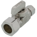 Product Image of 1/2" Nom Comp (5/8" OD) x 3/8" OD Comp Straight Supply Stop, Lead Free (Chrome Plated)