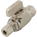 Product Image of 3/8" OD Female Compression x 1/4" OD Compression Straight Retrofit Supply Stop, Lead Free (Chrome)