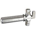 Product Image of 3/8" OD Female Comp x 3/8" OD Comp Straight Stop Valve w/ Water Hammer Arrester, Lead Free (Chrome Plated)
