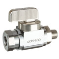 Product Image of 1/8" FIP x 1/8" MIP Straight Mini Ball Valve, Chrome Plated (Lead Free)