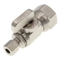 Product Image of 1/2" FIP x 1/4" OD Compression Straight Stop Valve, Lead Free (Chrome Plated)