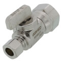 Product Image of 1/2" FIP x 3/8" OD Compression Straight Stop Valve, Lead Free (Chrome Plated)