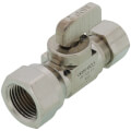 Product Image of 1/2" FIP x 1/2" OD Compression Straight Stop Valve, Lead Free (Chrome Plated)