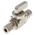 Product Image of 1/2" Pex Compression (5/8" OD)  x 3/8" OD Compression Straight Stop Valve, Lead Free (Chrome Plated Brass)