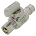 Product Image of 1/2" Expansion PEX x 3/8" OD Comp Straight Supply Stop Valve, Lead Free (Chrome Plated)