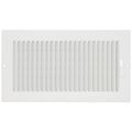 Product Image of 12" x 6-1/2" Fin Steel Register 1-way (White)