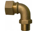 74779MT 1" T CTS x MNPT Quarter Bend (No-Lead Brass)