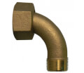 Product Image of 74000 3/4" Quarter Bend Increasing FNPT Swivel x MNPT Corporation Stop Adapter (Lead Free)