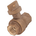 76101 3/4" FNPT Straight Ball Curb Stop (No-Lead Brass)