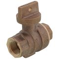 Product Image of 76001 3/4" FNPT Stop & Drain Straight Ball Valve Curb Stop (No-Lead Brass)