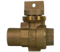 Product Image of 76005 3/4" FNPT Stop & Drain Straight Ball Valve Curb Stop, Minneapolis Pattern Body (No-Lead Brass)