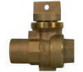 Product Image of 76005 2" FNPT Stop & Drain Straight Ball Valve Curb Stop, Minneapolis Pattern Body (No-Lead Brass)