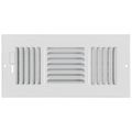 Product Image of 10" x 4-1/2" Fin Steel Register 3-way (White)