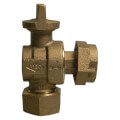74602BT 3/4" T CTS x Meter Swivel/Oval Flange Full-Port Ball-Style Angle Meter Valve (Lead-Free)