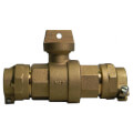 Product Image of 76100-22 3/4" Straight Ball Valve Curb Stop, CTS x CTS (No-Lead Brass)