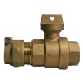 Product Image of 76102-22 3/4" CTS X FNPT Straight Ball Valve Curb Stop (No-Lead Brass)
