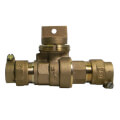 Product Image of 76104-22 3/4" CTS x CTS Straight Ball Valve Curb Stop Minneapolis Pattern Body (No-Lead Brass)