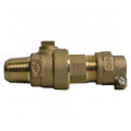 74701B-22 1" AWWA x CTS Ball-Style Corporation Stop (Lead-Free)