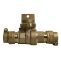 Product Image of 76104-22 1" CTS x CTS Straight Ball Valve Curb Stop Minneapolis Pattern Body (No-Lead Brass)