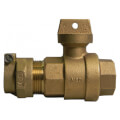 Product Image of 76102-22 1-1/2" CTS X FNPT Straight Ball Valve Curb Stop (No-Lead Brass)