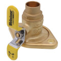 Product Image of 3/4" Sweat Uni-Flange Isolator Ball Valve w/ Detachable Rotating Flange, Lead Free