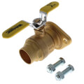 Product Image of 1-1/4" Sweat Full Port Brass Uni-Flange Isolator Ball Valve w/ Detachable Rotating Flange, LF
