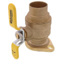 Product Image of 1-1/2" Sweat Full Port Brass Uni-Flange Isolator Ball Valve w/ Detachable Rotating Flange, LF