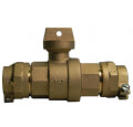 76100-22-33 3/4" PEP Straight Ball Valve Curb Stop (No-Lead Brass)