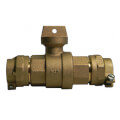 Product Image of 76100-22 1-1/4" x 1" x 1" Straight Ball Valve Curb Stop, CTS x CTS (No-Lead Brass)