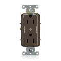 Product Image of Decora Plus Duplex Receptacle, Heavy-Duty Industrial, 15A 125V 2P 3W (Brown)