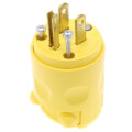 Product Image of Residential Grade Straight-Blade Plug, 15A, NEMA 5-15P - Yellow (2P, 125V)