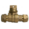 Product Image of 76104Q 1" CTS x CTS Straight Ball Valve Curb Stop Minneapolis Pattern Body (No-Lead Brass)