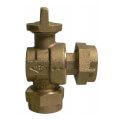 74602BQ 1" Q CTS x Meter Swivel/Oval Flange Full-Port Ball-Style Angle Meter Valve (Lead-Free)