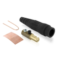 Product Image of 18 Series Cam-Type Male Detachable Plug, Single Set Screw Termination, Ball Nose, #2 2/0 AWG, 300A Max (Black)