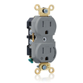 Product Image of Duplex Receptacle, Extra Heavy-Duty Split-Circuit, 1 Outlet "Controlled", 15A 125V 2P 3W (Gray)