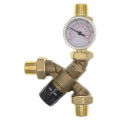 Product Image of 3/4" NPT AngleMix Thermostatic Mixing Valve w/ Temperature Gauge