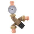 Product Image of 3/4" Press Union AngleMix Thermostatic Mixing Valve w/ Temperature Gauge
