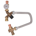 Product Image of 3/4" Press Outlet Tankmixer Water Heater Mixing Valve w/ Gauge