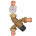 Product Image of 1" Press Union AngleMix 3-Way Thermostatic Mixing Valve w/ Check Valves
