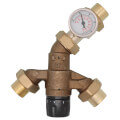 Product Image of 1" Sweat Union AngleMix 3-Way Thermostatic Mixing Valve w/ Gauge