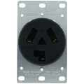 Product Image of Flush Mount Receptacle, 30A, 3P, NEMA 10-30R - Black (125/250V)