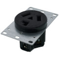 Flush Mount Receptacle, 30A, 3P, NEMA 10-30R - Black (125/250V)
