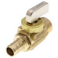 Product Image of 1/2" Female Solder x 1/2" Pex Crimp Straight Stop Valve, Lead Free (Brass)