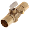 Product Image of 3/4" Female Solder X 3/4" Female Solder Straight Stop Valve, Rough Brass with Drain (Lead Free)