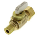 Product Image of 1/2" Nom Comp. (5/8" OD) x 1/4" OD Comp. Straight Stop Valve, Lead Free (Brass)
