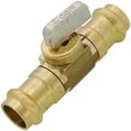 Product Image of 1/2" Female Press x 1/2" Female Press Straight In-Line Stop & Isolation Valve, Lead Free (Chrome Plated Brass)