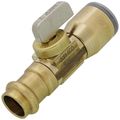 Product Image of 1/2" Female Press x 1/2" QUICK-GRIP Straight In-Line Stop & Isolation Valve, Lead Free (Rough Brass)
