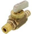 Product Image of 1/2" PEX Crimp x 1/4 OD Comp Straight Stop Valve, Lead Free (Rough Brass)
